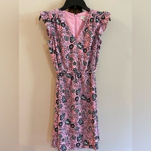 Loft Ann Taylor pink floral Dress XS